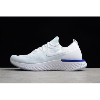 Nike Epic React Flyknit Beyaz / Mavi Koşu Ayakkabısı Türkiye - AHUDRW6B